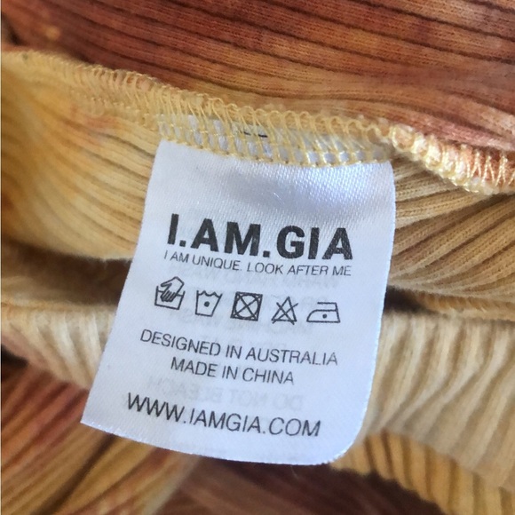 I. AM. GIA Cosmo Pant Tie Dye Ribbed Knit Vented Hem Medium Blogger Favorite - Picture 6 of 7